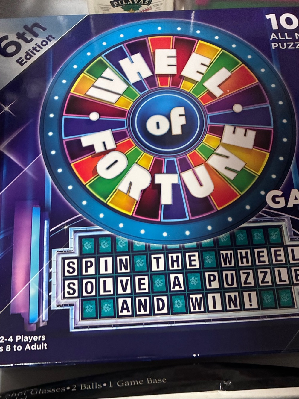 Wheel of Fortune Family Game - Blue & Purple Spin-and-Solve